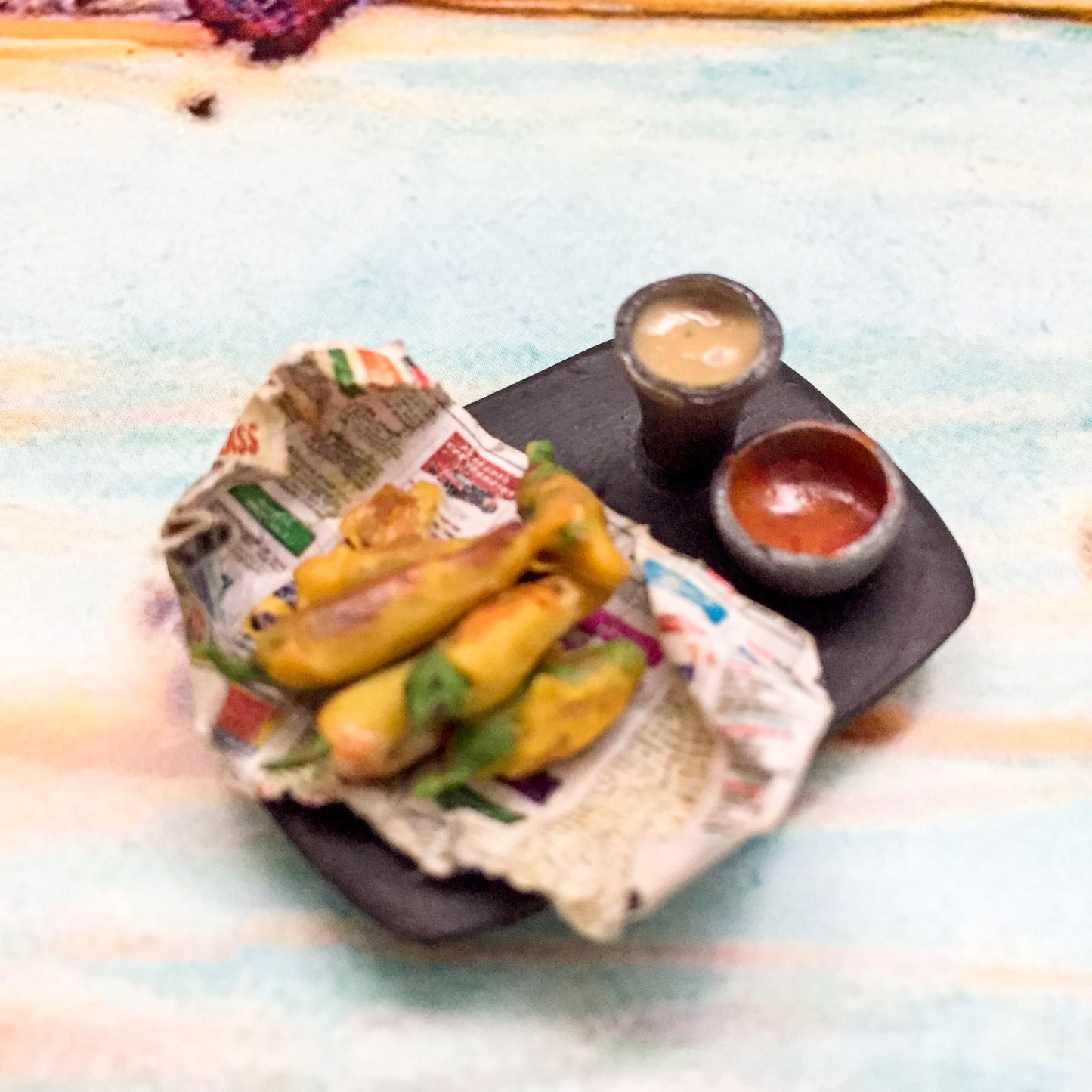 Mirchi Bhajji Miniature Food Fridge Magnet
