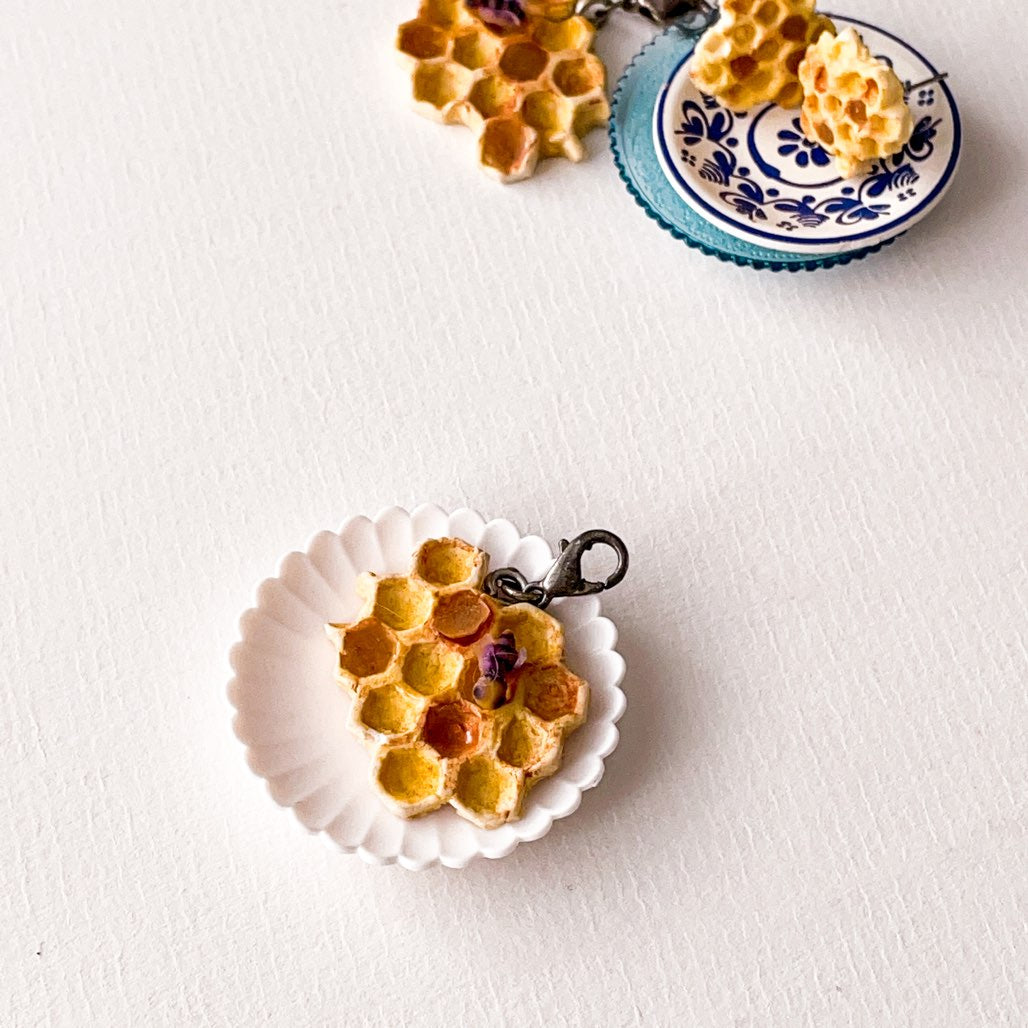 Téléphone, livre, fermeture éclair miniature en nid d'abeille, pendentif, bracelet et breloques planificateur