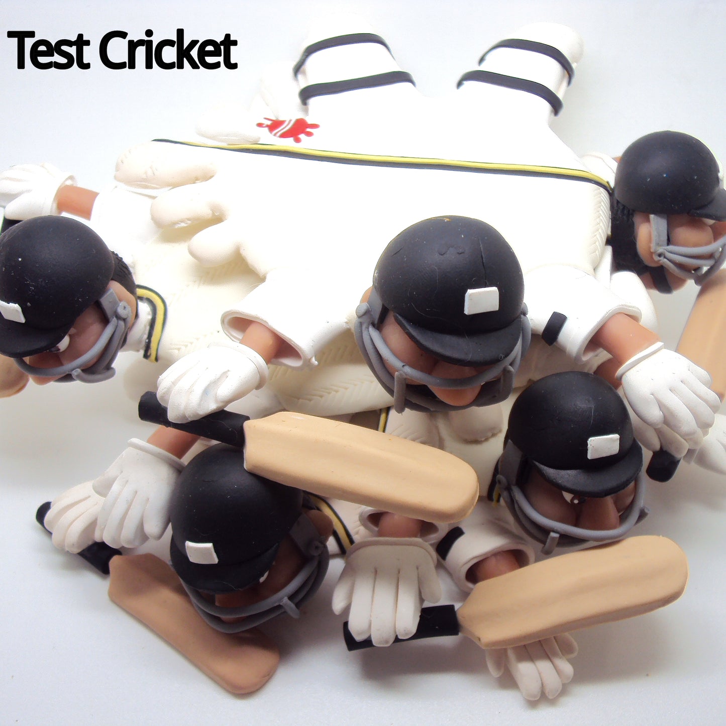 Test Cricket  Splattered Clay Coaster