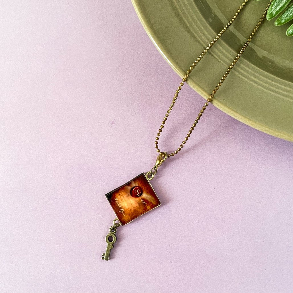 Secret Book Miniature Charm Pendant Necklace