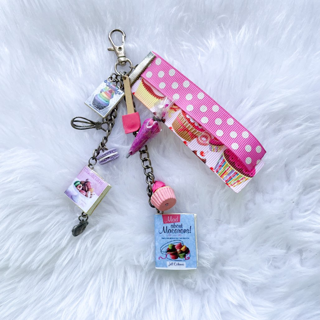 Pink Miniature Baking Set Bag Purse Charm