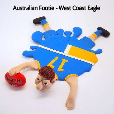 Australia Eagle Football Splattered Clay Coaster