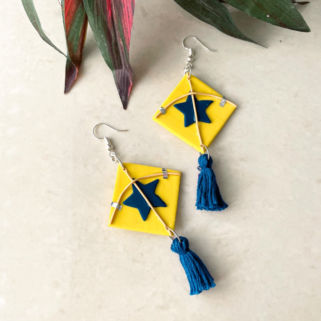 Flying Kites Miniature Earrings