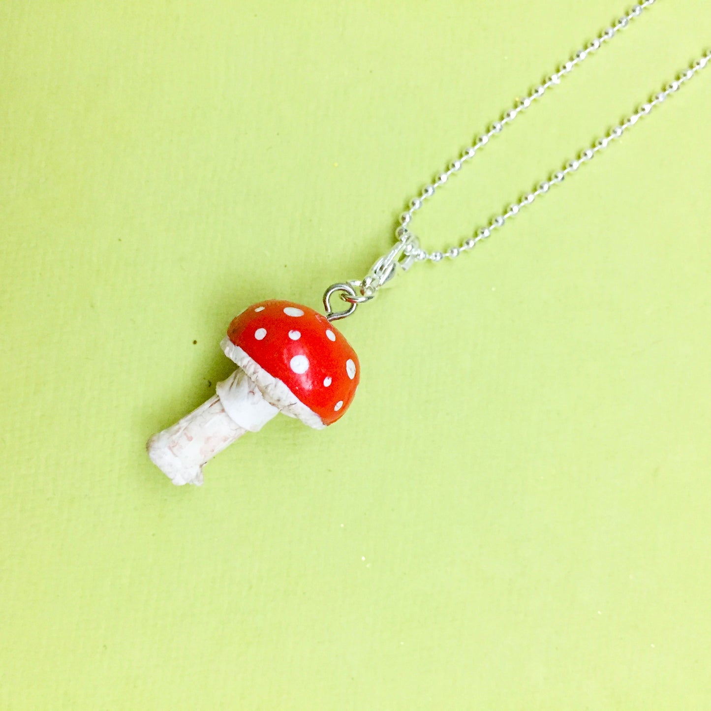 Red Mushroom Miniature Charm Pendant