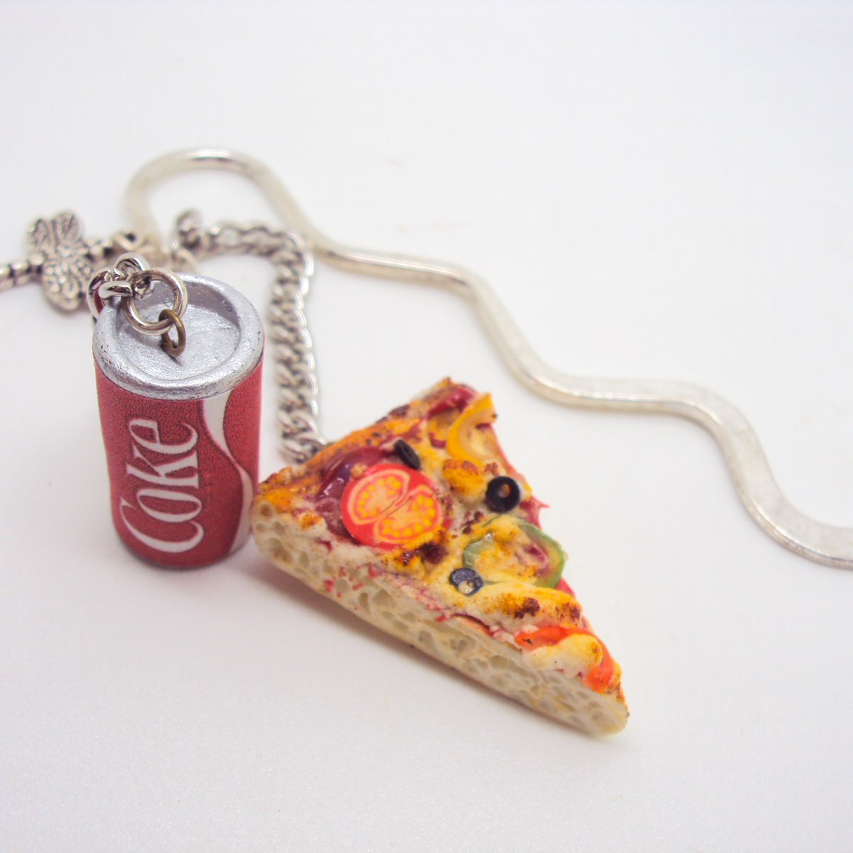 Pizza Coke Miniature Hook Bookmark 