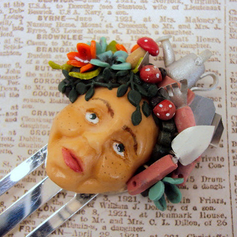Mrs Gardener Whimsy Head Bookmark