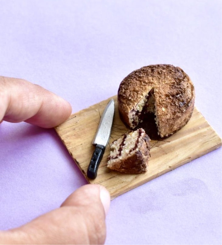 Marble Cake Slice Miniature  Food Magnet